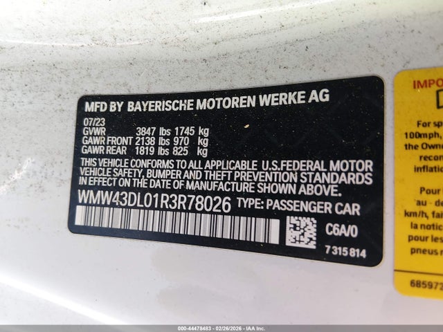 2024 MINI CONVERTIBLE WMW43DL01R3R78026 Photo 8