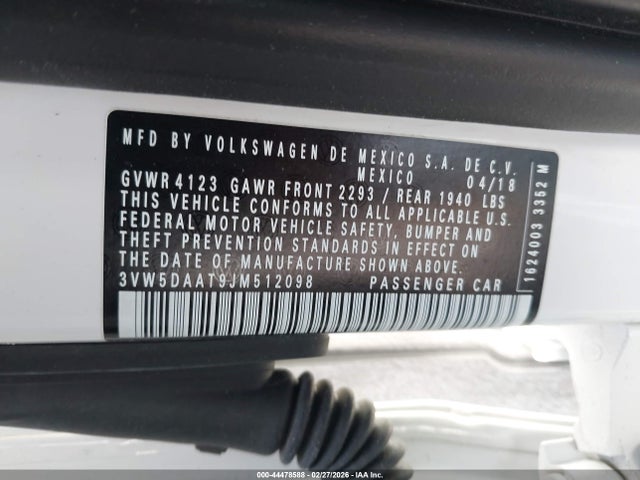 2018 VOLKSWAGEN BEETLE 3VW5DAAT9JM512098 Photo 8