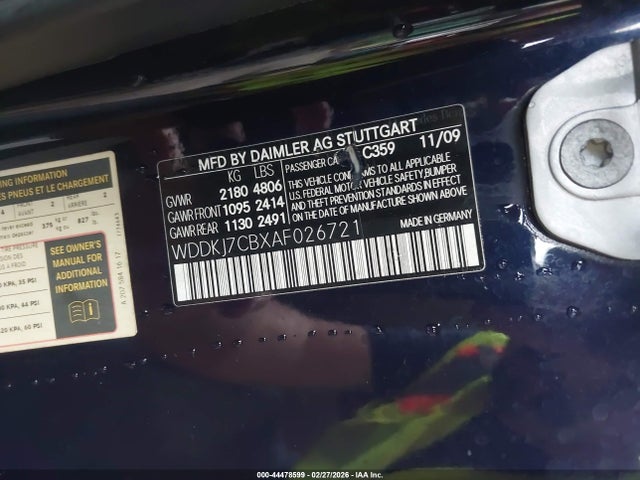 2010 MERCEDES-BENZ E 550 WDDKJ7CBXAF026721 Photo 8