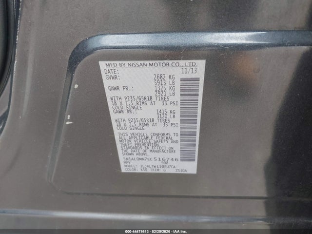 Продажа на аукционе авто 2014 Infiniti Qx60, vin: 5N1AL0MN7EC516746, номер лота: 44478613
