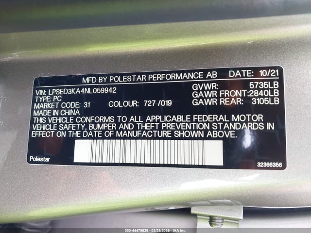 2022 POLESTAR 2 LPSED3KA4NL059942 Photo 8