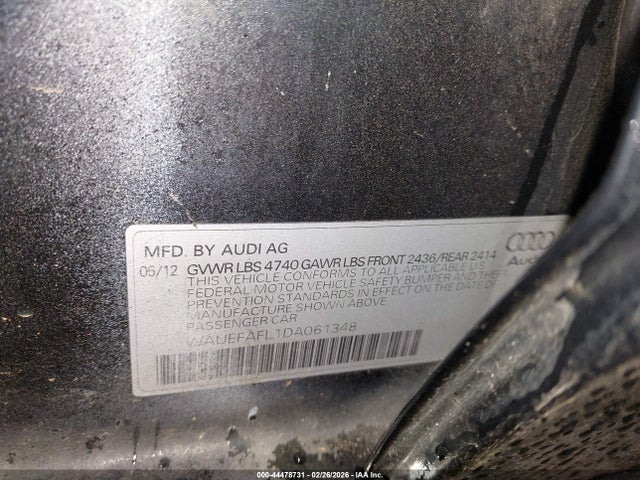 Auction sale of the 2013 Audi A4 2.0t Premium, vin: WAUEFAFL1DA061348, lot number: 44478731