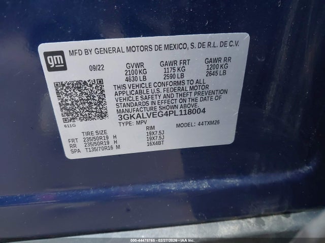 Aukcja sprzedaży 2023 Gmc Terrain Awd Slt, vin: 3GKALVEG4PL118004, numer aukcji: 44478765