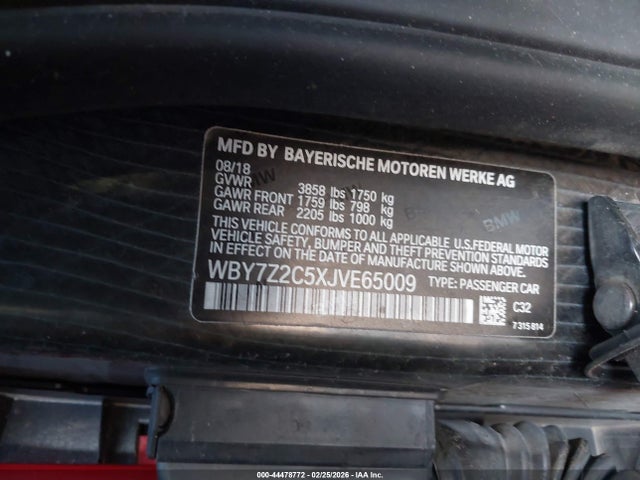 BMW I3 94ah 2018 WBY7Z2C5XJVE65009 Image 9