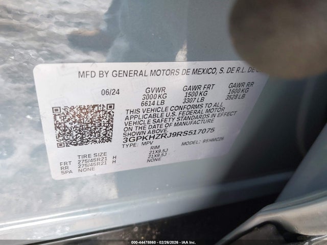 3GPKHZRJ9RS517075 Honda Prologue Elite