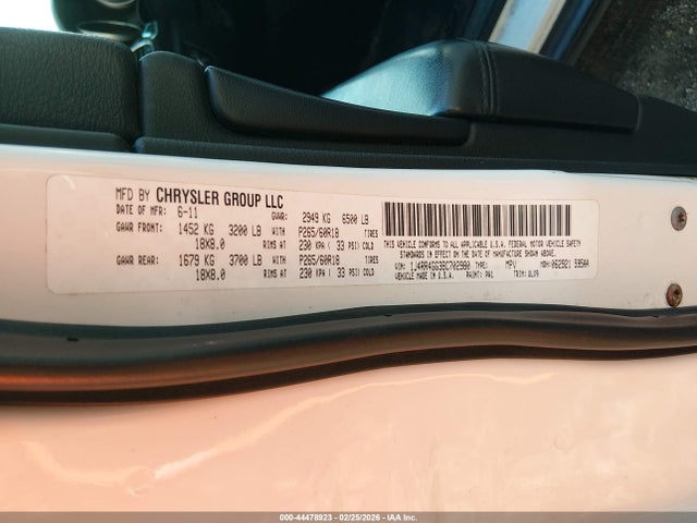 2011 JEEP GRAND CHEROKEE 1J4RR4GG3BC702980 Photo 8