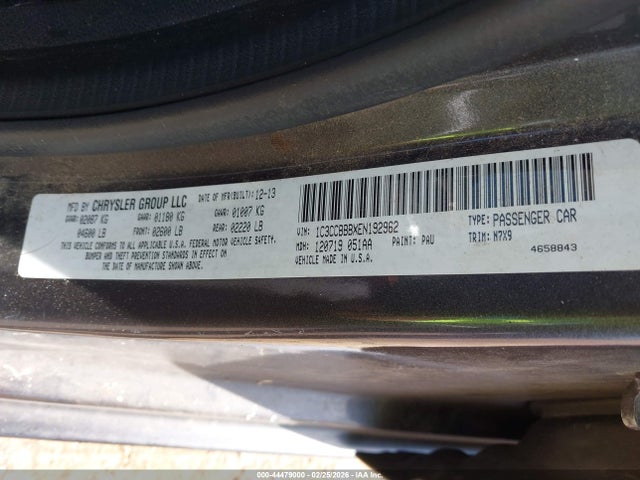 44479000 :رقم المزاد ، 1C3CCBBBXEN192962 vin ، 2014 Chrysler 200 Touring مزاد بيع