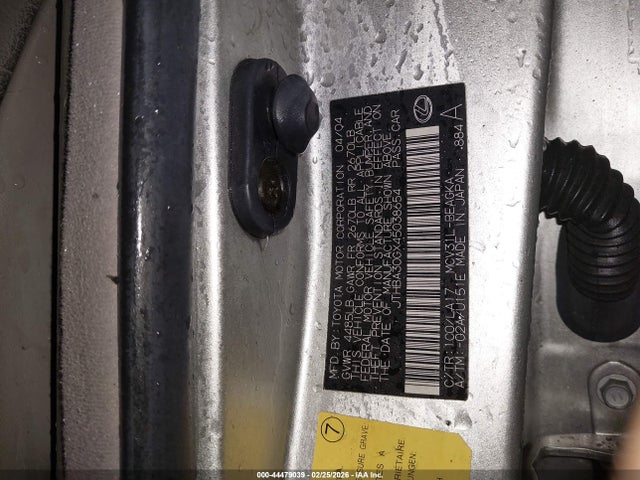 44479039 :رقم المزاد ، JTHBA30GX45038654 vin ، 2004 Lexus Es 330 مزاد بيع