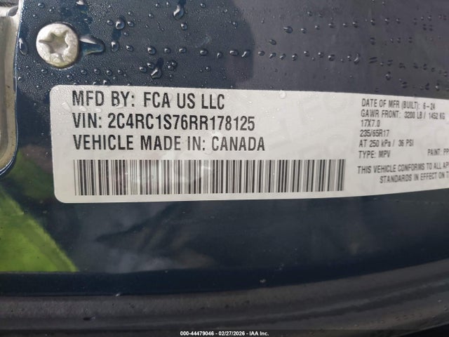 Продаж на аукціоні авто 2024 Chrysler Pacifica Hybrid Select, vin: 2C4RC1S76RR178125, номер лоту: 44479046