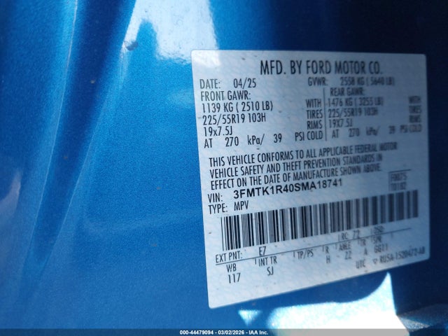 Ford Mustang Mach-e Select 2025 3FMTK1R40SMA18741 Image 9