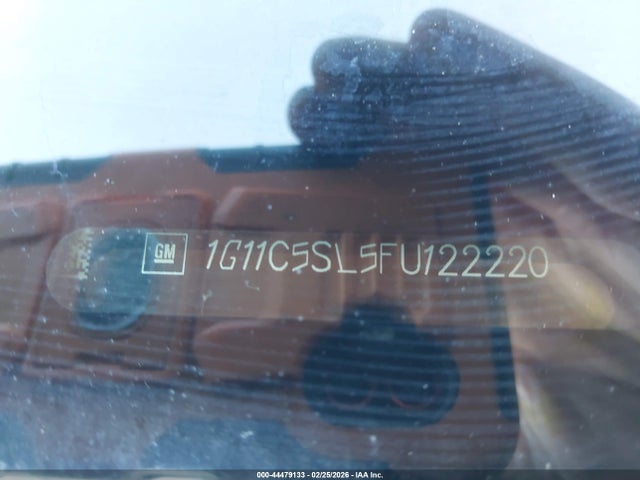 44479133 :رقم المزاد ، 1G11C5SL5FU122220 vin ، 2015 Chevrolet Malibu 1lt مزاد بيع