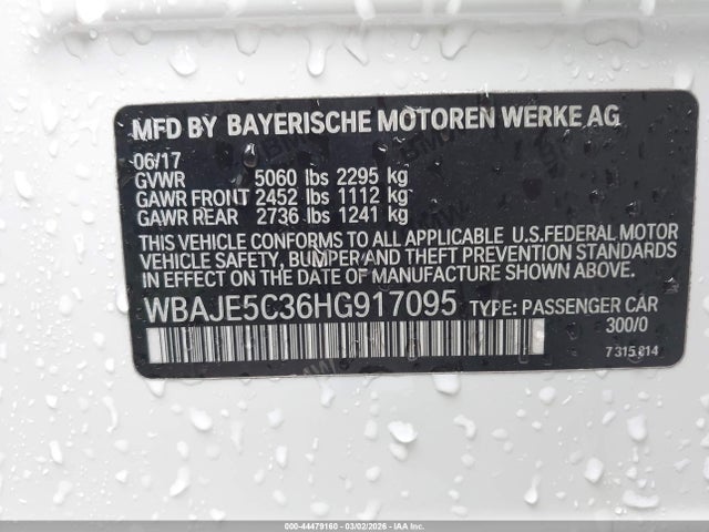 WBAJE5C36HG917095 BMW 540I