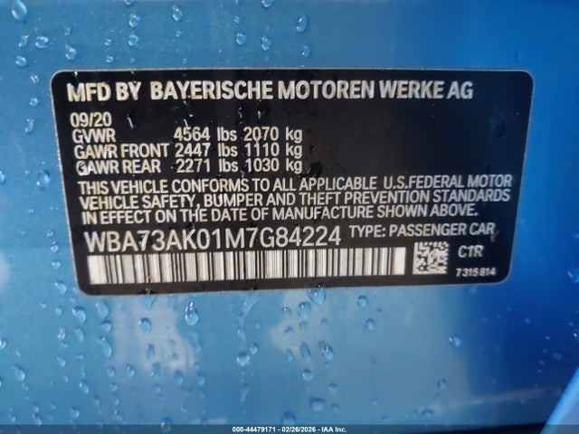 2021 BMW 228I GRAN COUPE WBA73AK01M7G84224 Photo 8