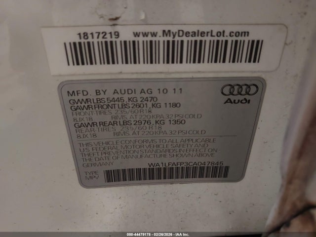 2012 AUDI Q5 WA1LFAFP3CA047845 Photo 8