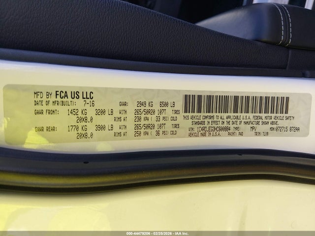 1C4RDJEG3HC600884 Dodge Durango Citadel Awd