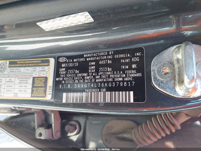 5XXGT4L36KG379817 KIA Optima Lx