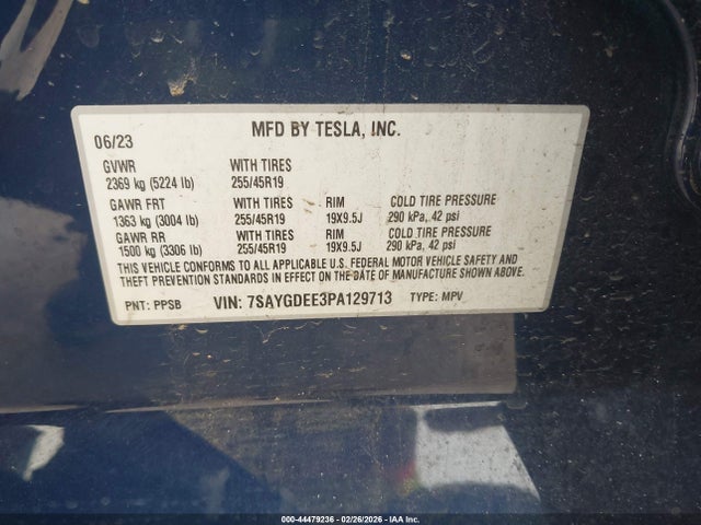 2023 TESLA MODEL Y 7SAYGDEE3PA129713 Photo 8