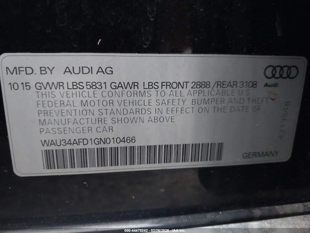 2016 AUDI A8 L WAU34AFD1GN010466 Photo 8