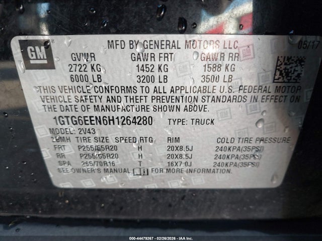1GTG6EEN6H1264280 GMC Canyon Denali