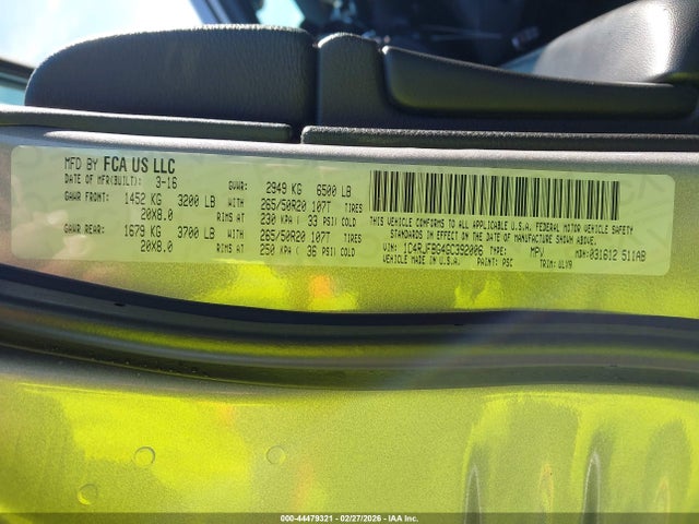 1C4RJFBG4GC392006 Jeep Grand Cherokee Limited