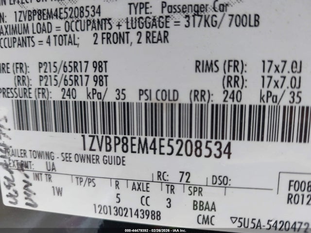 Ford Mustang V6 2014 1ZVBP8EM4E5208534 Image 9