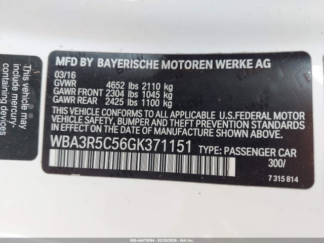 2016 BMW 435I WBA3R5C56GK371151 Photo 8