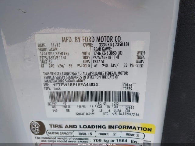 Ford F-150 Fx4 2014 1FTFW1EF1EFA44623 Image 9