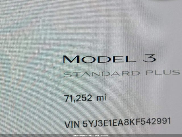 Aukcja sprzedaży 2019 Tesla Model 3 Long Range/mid Range/standard Range/standard Range Plus, vin: 5YJ3E1EA8KF542991, numer aukcji: 44479504