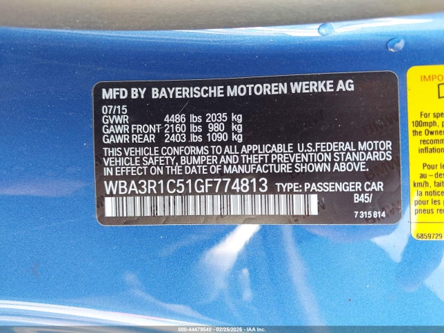 BMW 435i 2016 WBA3R1C51GF774813 Image 9