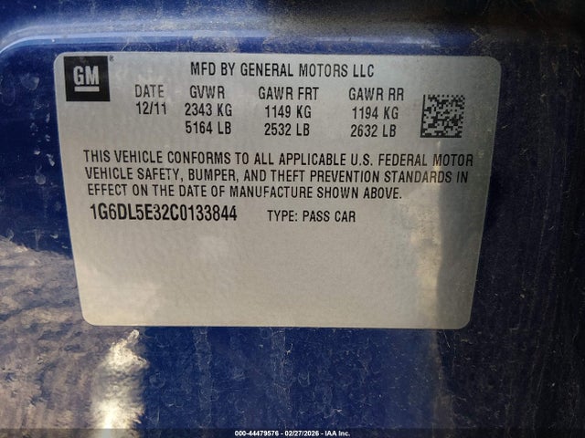 2012 CADILLAC CTS 1G6DL5E32C0133844 Photo 8