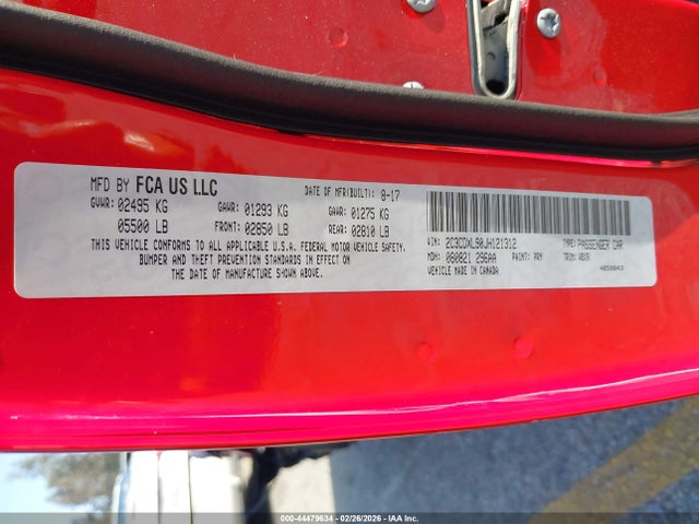2C3CDXL90JH121312 Dodge Charger Srt Hellcat Rwd