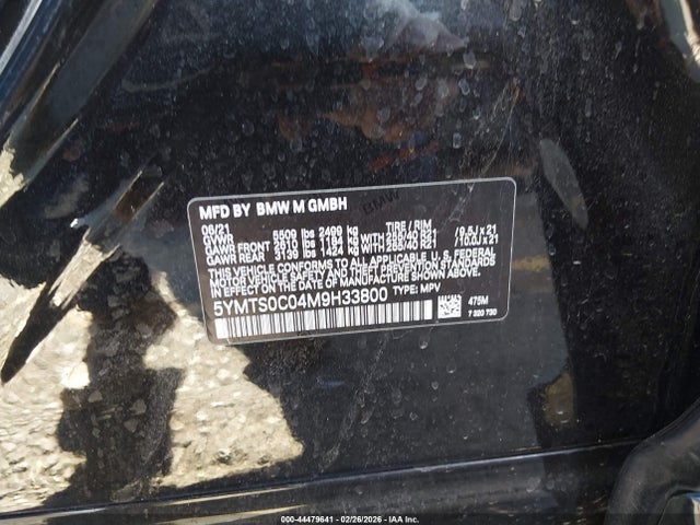 2021 BMW X3 M 5YMTS0C04M9H33800 Photo 8