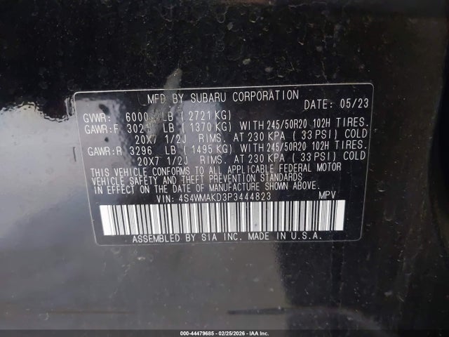 2023 SUBARU ASCENT 4S4WMAKD3P3444823 Photo 8