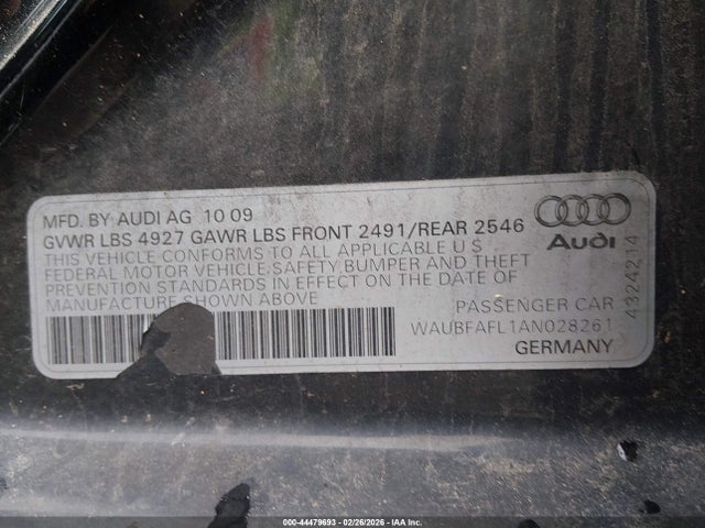 2010 AUDI A4 WAUBFAFL1AN028261 Photo 8