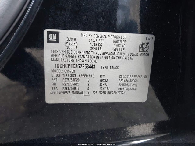 Chevrolet Silverado 1500 Custom 2016 1GCRCPEC3GZ253443 Image 9