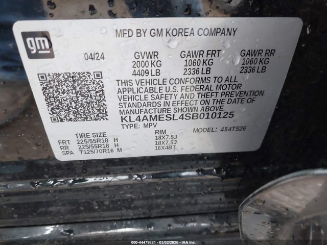 Продаж на аукціоні авто 2025 Buick Encore Gx Sport Touring Awd, vin: KL4AMESL4SB010125, номер лоту: 44479821