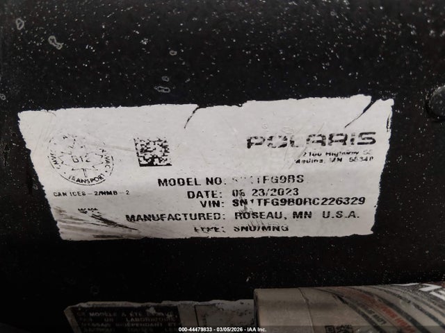 SN1TFG9B0RC226329 Polaris Patriot 9r Rmk Khaos