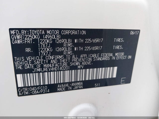 2017 TOYOTA RAV4 HYBRID JTMRJREV4HD140201 Photo 8