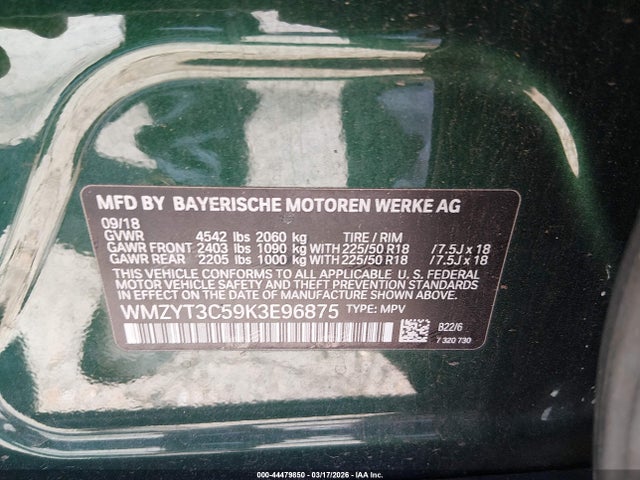 Aukcja sprzedaży 2019 Mini Countryman Cooper S, vin: WMZYT3C59K3E96875, numer aukcji: 44479850