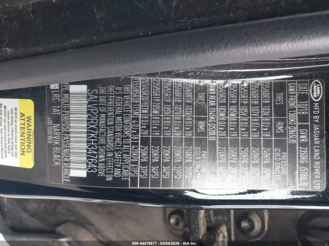 2019 LAND ROVER RANGE ROVER EVOQUE SALVP2RX7KH347643 Photo 8