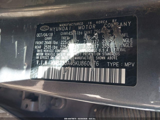 KM8J33A45KU860076 Hyundai Tucson Value