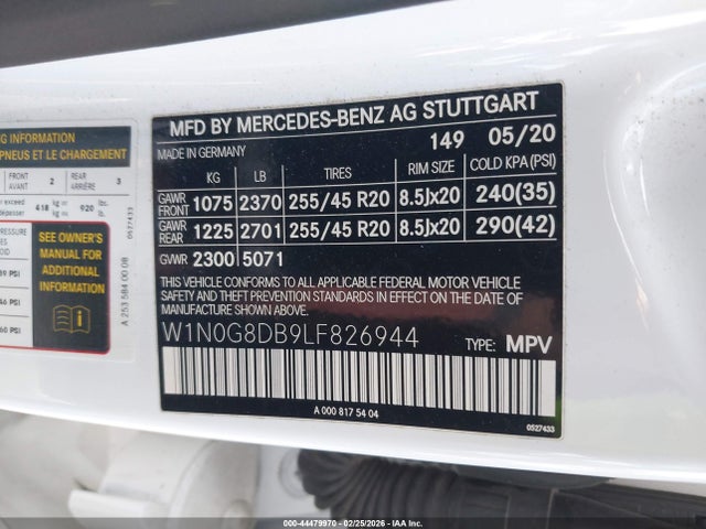 W1N0G8DB9LF826944 Mercedes-Benz GLC 300