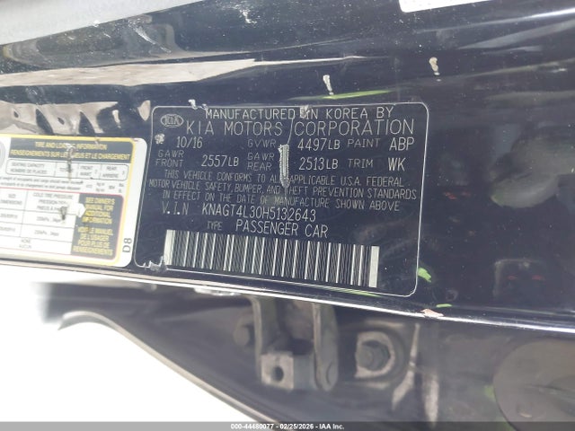 2017 KIA OPTIMA KNAGT4L30H5132643 Photo 8