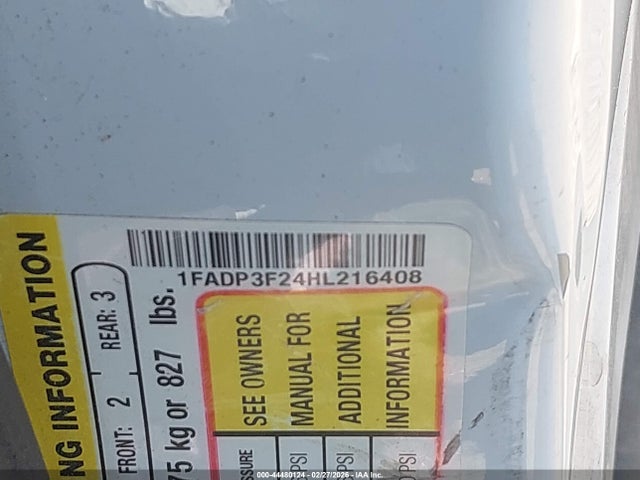 2017 FORD FOCUS 1FADP3F24HL216408 Photo 8