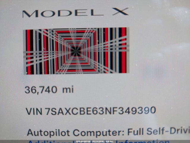 Aukcja sprzedaży 2022 Tesla Model X Plaid Tri Motor All-wheel Drive, vin: 7SAXCBE63NF349390, numer aukcji: 44480198