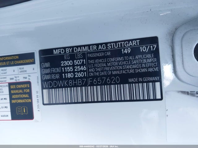 2018 MERCEDES-BENZ AMG C 63 WDDWK8HB7JF657620 Photo 8