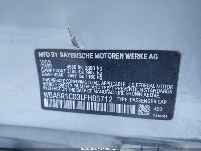 2020 BMW 330I WBA5R1C03LFH85712 Photo 8