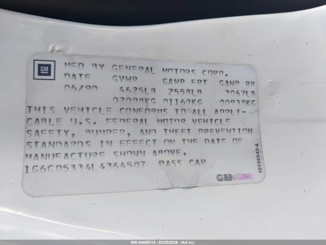 1990 CADILLAC DEVILLE 1G6CD5334L4364507 Photo 8