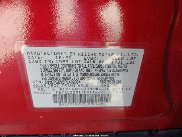 Nissan Kicks Sv Xtronic Cvt 2023 3N1CP5CV5PL492084 Image 9