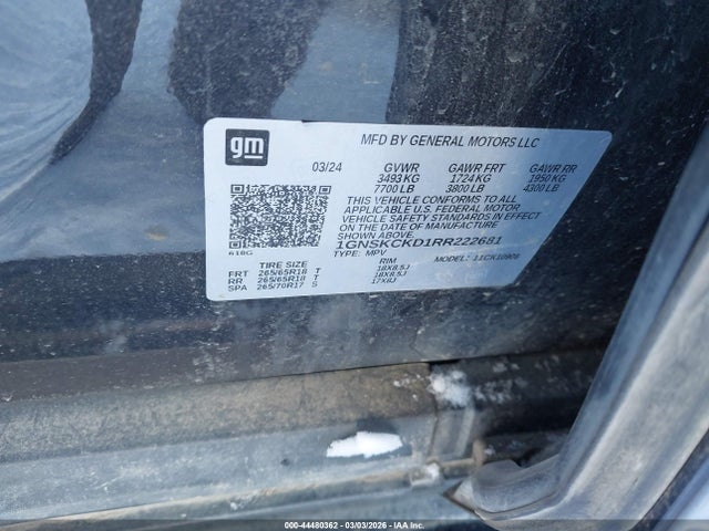 1GNSKCKD1RR222681 Chevrolet Suburban 4wd Lt